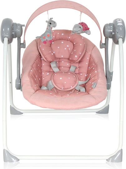 Lorelli Electric Baby Relax Swing Peach Beige Stars with Music Beige for Child up to 9kg