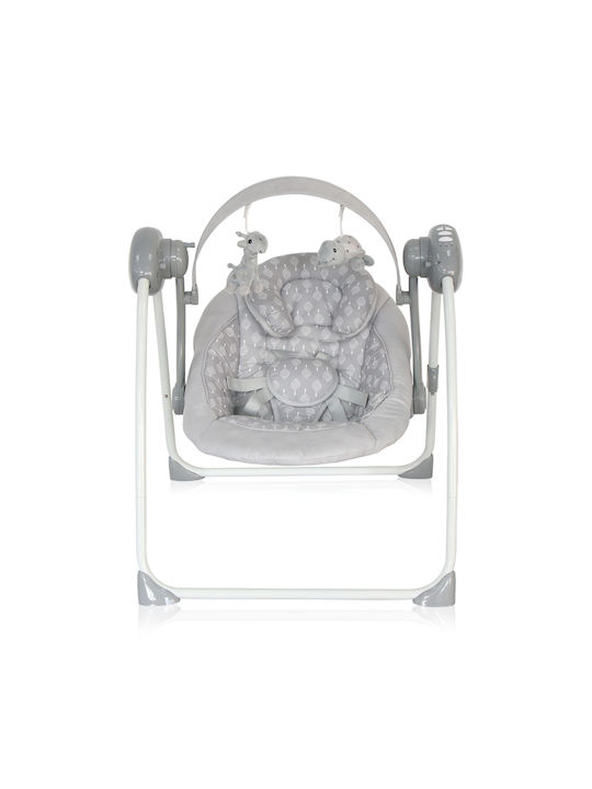 Lorelli Electric Baby Relax Swing Portofino Grey Trees with Music Gray for Child up to 9kg