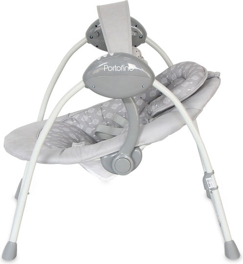 Lorelli Electric Baby Relax Swing Portofino Grey Trees with Music Gray for Child up to 9kg