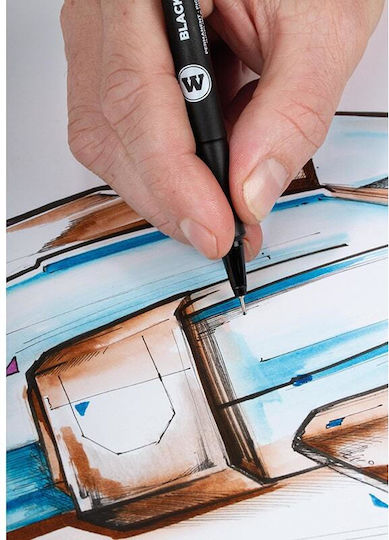 Molotow Marker Acrilic 0.3mm Negru