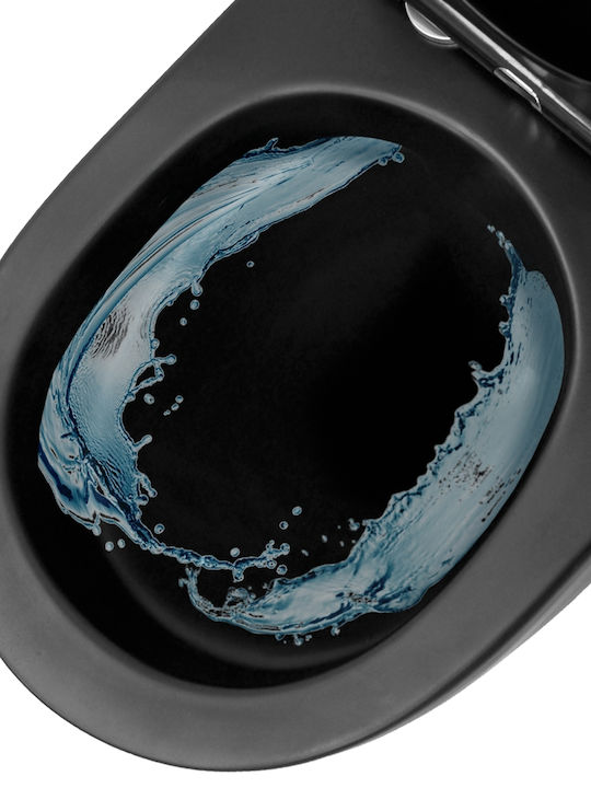 ECD Germany Rimless Wall-Mounted Toilet Black