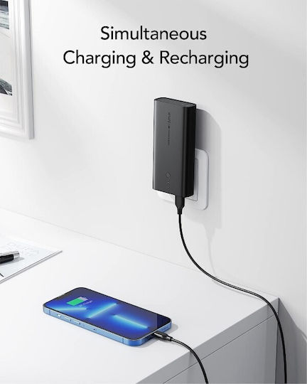 Vrurc ACE100 Power Bank 10000mAh 20W με 2 Θύρες USB-A και Θύρα USB-C Power Delivery / Quick Charge 3.0 Μαύρο