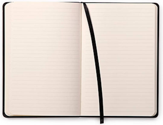 Rhodia Σημειωματάριο A6 96 Φύλλων Ριγέ με Σκληρό Εξώφυλλο, Στυλοθήκη και Λάστιχο Μαύρο
