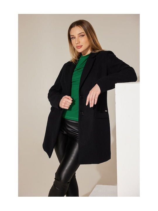 Enzzo Frauen Schwarz Jacke