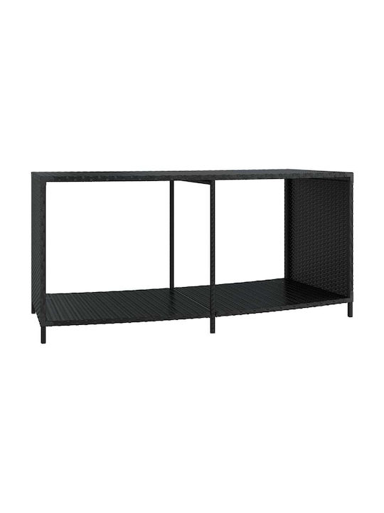 Ραφιέρα Μεταλλική με 1 Ράφια Μαύρη 105x45x55cm