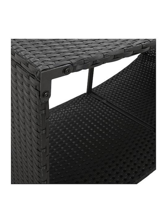 Ραφιέρα Μεταλλική με 1 Ράφια Μαύρη 105x45x55cm