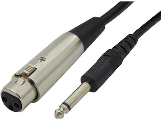 OWI Cable XLR female - 6.3mm male Μαύρο 5m (01.037.0497)