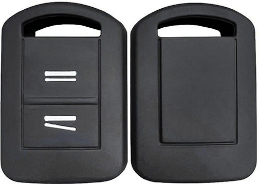 Silicone Car Key Cover Case with 2 Buttons for Opel Black