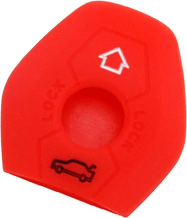 Silicone Car Key Cover Case with 3 Buttons for Bmw Red