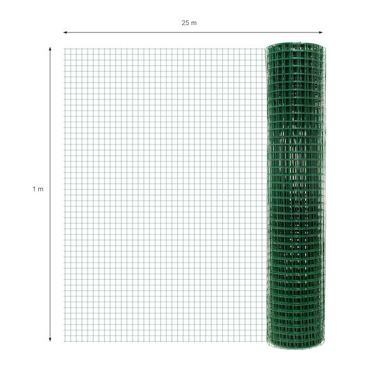 ECD Germany Κοτετσόσυρμα PVC 1x25m