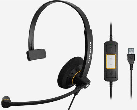 Sennheiser SC-30-USB-ML Headset Call Center On Ear Multimedia Headphone with Microphone USB-A