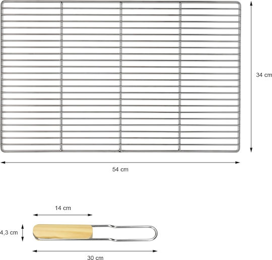 ECD Germany Inox Nonstick Grill Rack 54x34cm
