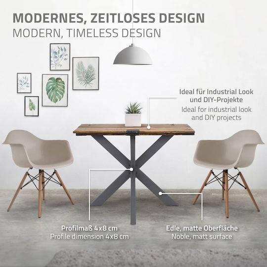 ML-Design Tischständer aus Metall in Gray Farbe 85x71x85cm