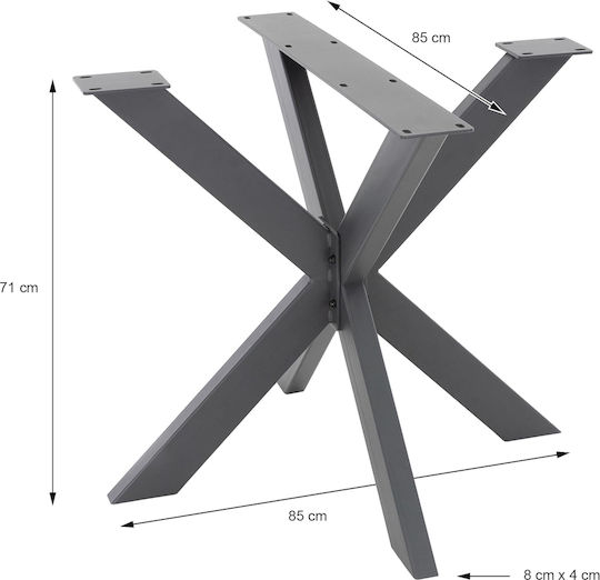ML-Design Tischständer aus Metall in Gray Farbe 85x71x85cm