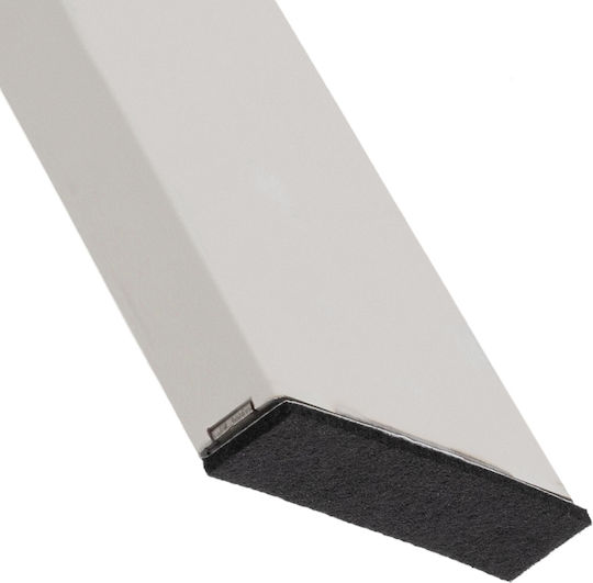 ML-Design Picior De Mobilă Din Oțel Inoxidabil 2 Buc Potrivit Pentru Masă / Măsuță 75x72cm Argintiu