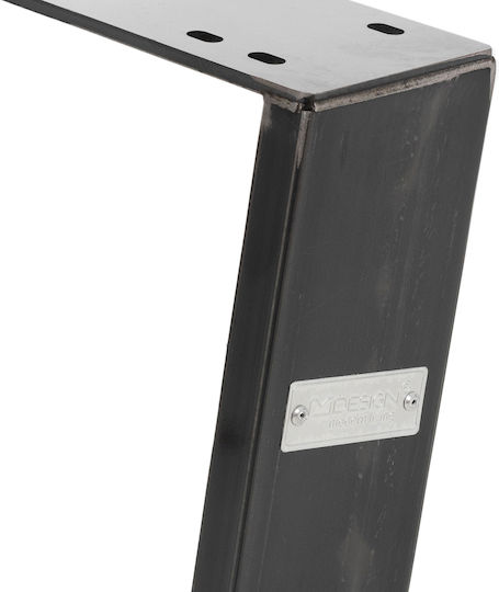 ML-Design Wooden Furniture Leg 2 Pieces Suitable for Table / Coffee Table 40x43cm Black