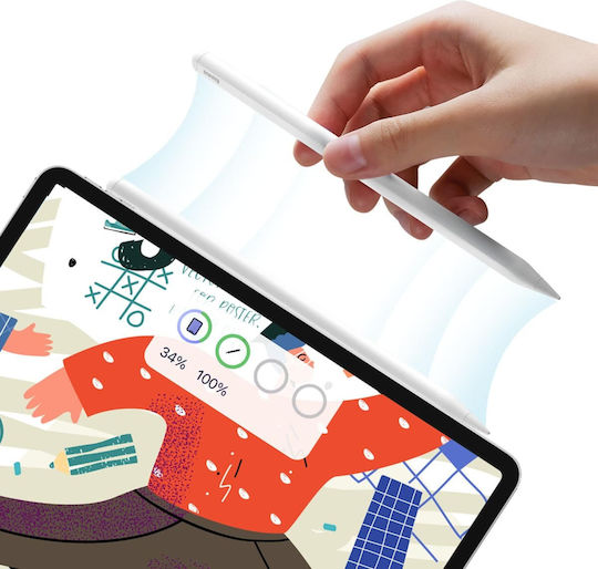 Baseus Smooth Writing 2 Stylus Digital with Palm Rejection for iPad in White color SXBC060002