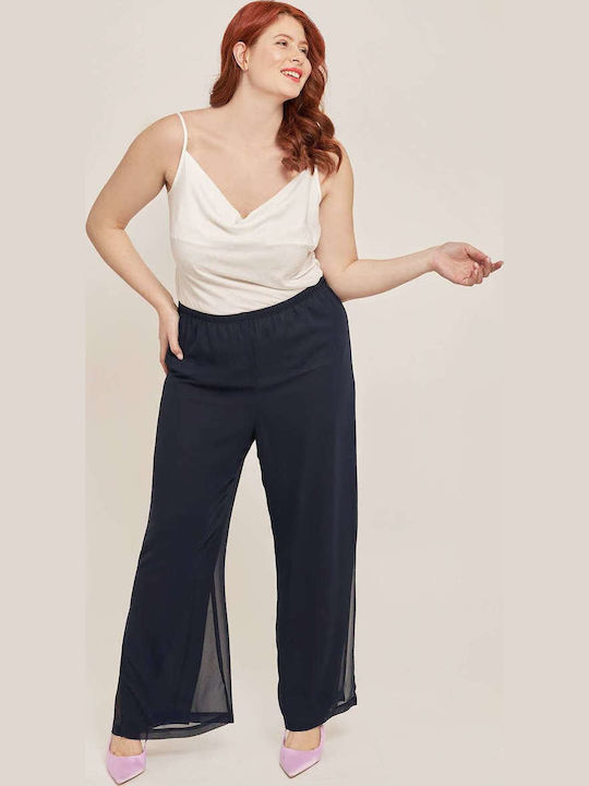 Femei Din material textil Pantaloni cu elastic Albastru marin