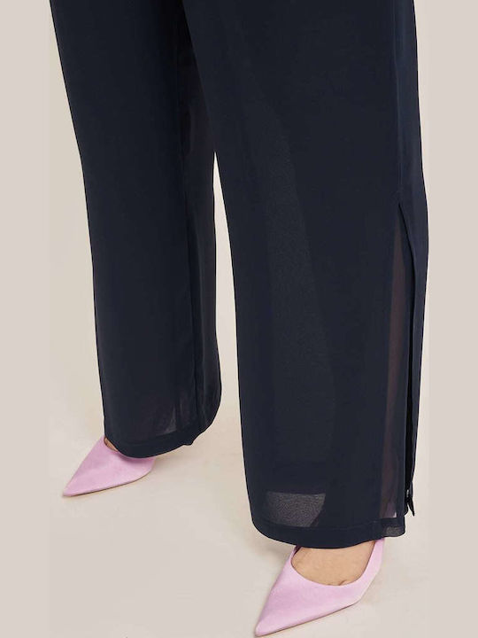 Femei Din material textil Pantaloni cu elastic Albastru marin
