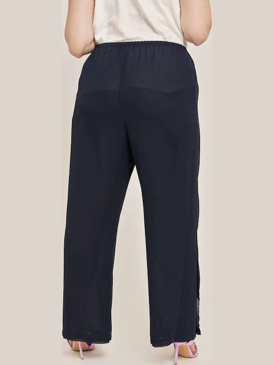 Femei Din material textil Pantaloni cu elastic Albastru marin
