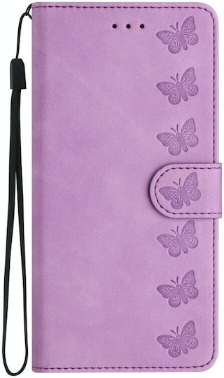 Butterflies Wallet Purple (TCL 40 SE)