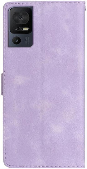 Butterfly Flower Wallet Μωβ (TCL 40 SE)