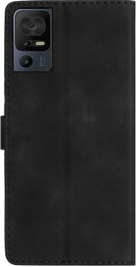 Butterfly Flower Wallet Μαύρο (TCL 40 SE)