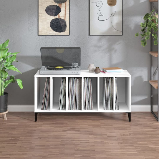 vidaXL Мебел за Hi-Fi Бял 38x100x48см