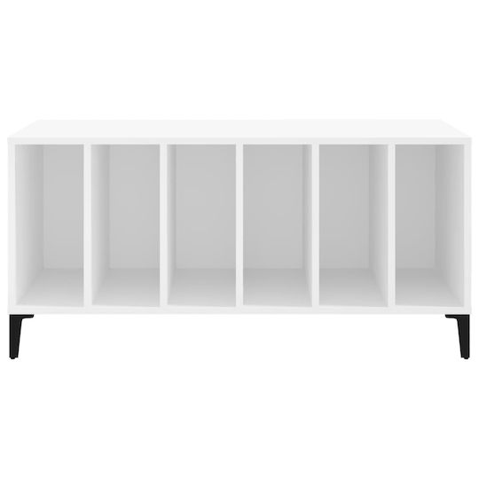 vidaXL Мебел за Hi-Fi Бял 38x100x48см