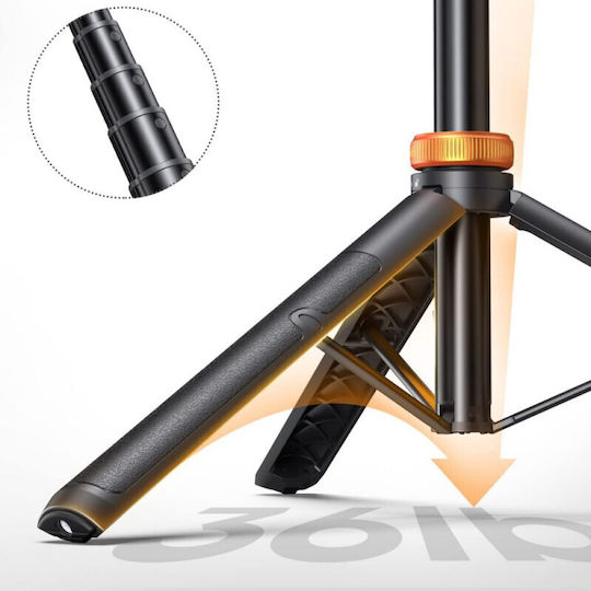 Tech-Protect L03S Selfie Stick Cell Phone Tripod Bluetooth Black