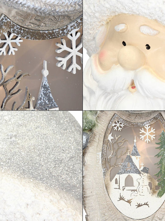 Illuminated Santa Claus Battery White 52x27x14cm