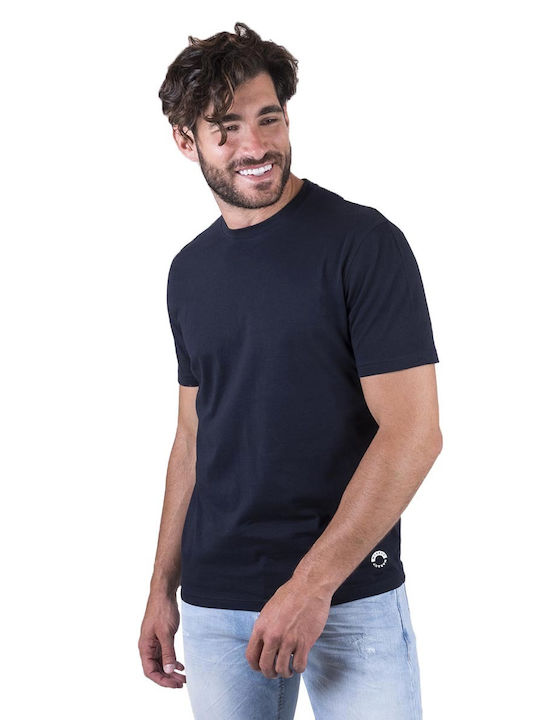 Markup Men's Short Sleeve T-shirt Navy Blue