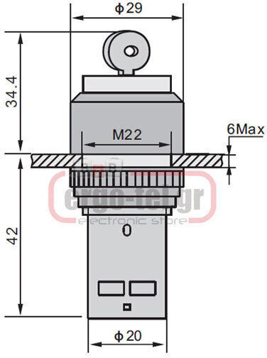 Xindali On-Off switch Key Switch with Lighting 1pcs