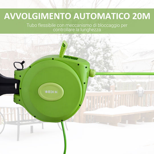 Durhand Automatic Watering Wind Wall Mounted with Hose 20m