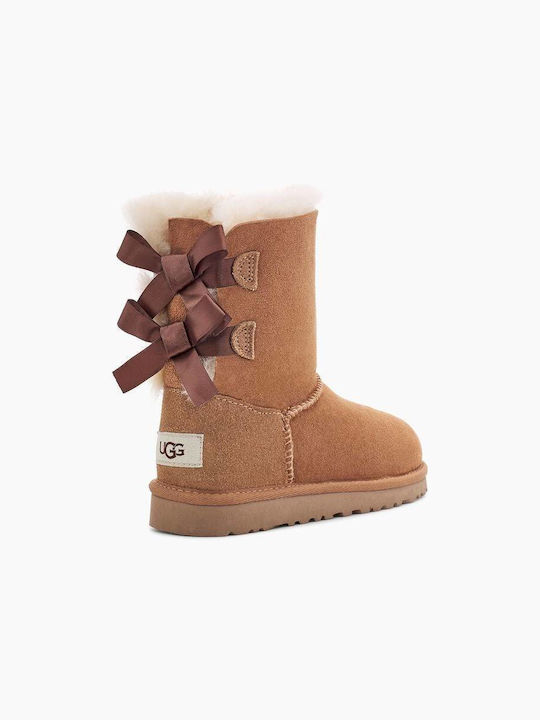 Bailey Bow II Suede Παιδικά Μποτάκια Καφέ