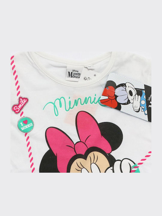 Kinder-T-Shirt Weiß Minnie Mouse