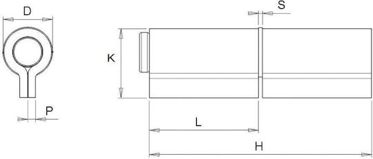 Delta Ioannidis Metallic Door Hinge Rod