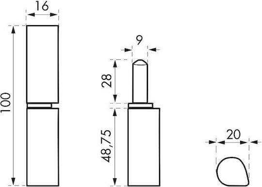 Thirard Stainless Steel Door Hinge Rod