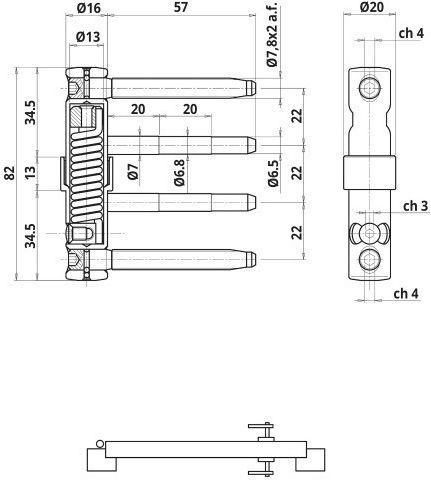 Otlav Galvanized Door Hinge Screwed