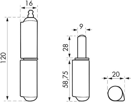 Thirard Stainless Steel Door Hinge Rod
