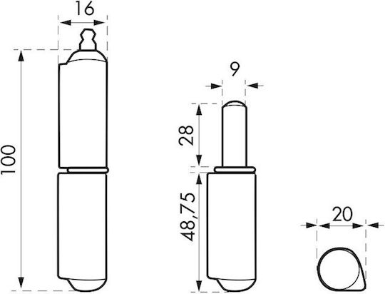 Thirard Stainless Steel Door Hinge Rod