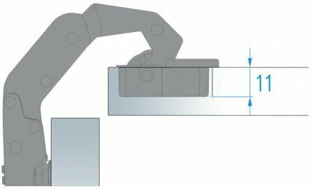 Titus+ Metallic Furniture Hinge Countersunk Corner