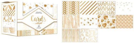 Gold stamping Greeting Cards 30pcs