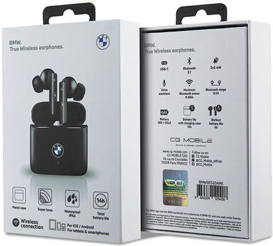 BMW Signature Collection In-ear Bluetooth Handsfree Earphones with Charging Case Black