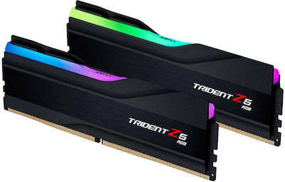 G.Skill Trident Z5 RGB 64GB DDR5 RAM με 2 Modules (2x32GB) και Ταχύτητα 6800 για Desktop