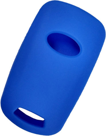 Silicone Car Key Cover Case with 3 Buttons for Hyundai / Kia Blue
