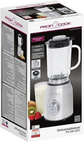Profi Cook Profi Cook Blender with Plastic Jug 1.75 L 1200W Silver 501207