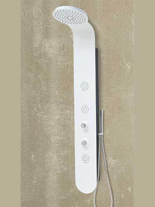 Crown 103109 Duschsäule mit Hydromassage 158cm Weiße Crown 103109 Duschsäule mit Hydromassage 158cm Weiße