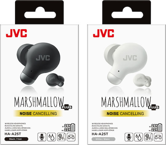 JVC Marshmallow HA-A25T In-ear Bluetooth Handsfree Earphones with Charging Case White
