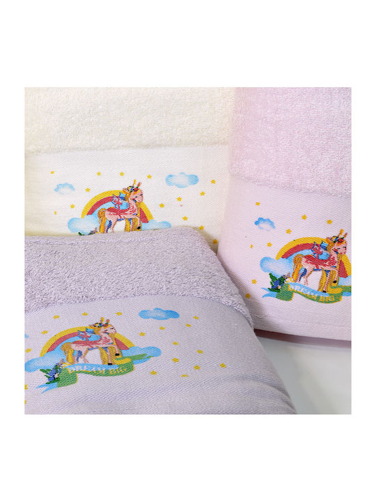 Lino Home Set de prosoape pentru copii 2pcs Lila De greutate 500gr/m²